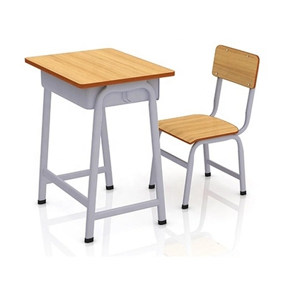 cadeira revestida de Desk With Attached do estudante do pó da madeira maciça