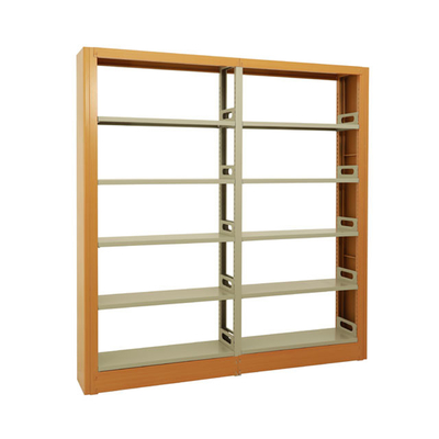 Placa ajustável estantes da biblioteca do Woodgrain do metal de 6 camadas