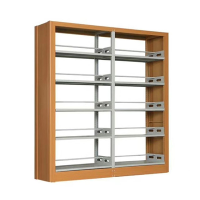 Placa ajustável estantes da biblioteca do Woodgrain do metal de 6 camadas