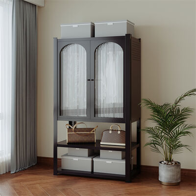 Armário de cacifo de aço de duas portas com prateleira durável ajustável pendurado Design moderno