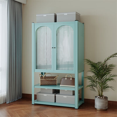 Armário de cacifo de aço de duas portas com prateleira durável ajustável pendurado Design moderno