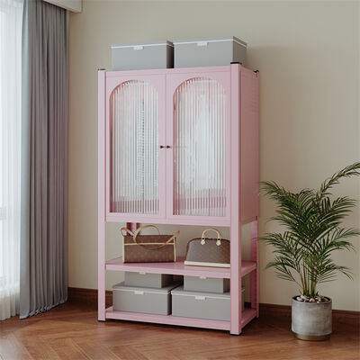 Armário de cacifo de aço de duas portas com prateleira durável ajustável pendurado Design moderno