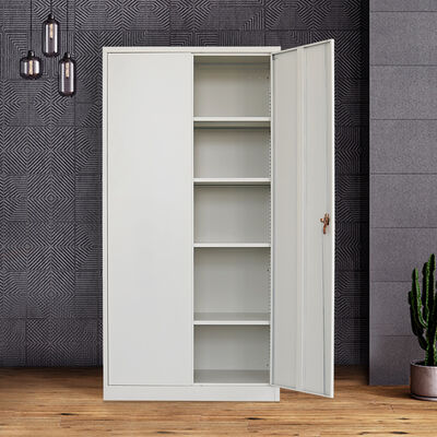 Steel Cupboard 2 Doors Storage Filing Cabinets Metal File Cabinet