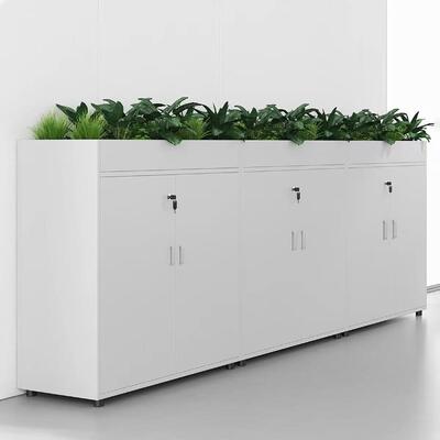 Armário de Plantação de Aço Unidade superior com 3 espaços de plantação individuais Estante de exibição de pote de flores de metal moderno para decoração de jardim doméstico interior