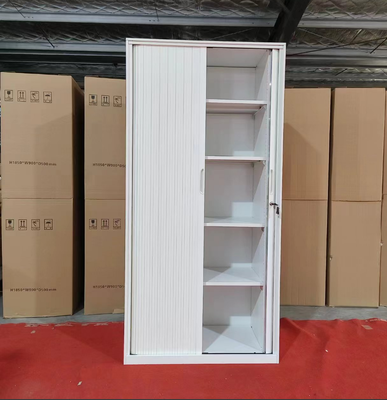 Armário de Arquivo com Porta Tambor de Aço Knock Down com Design Lateral Estreito 1850mm Armário de Escritório Metálico para Organização de Documentos e Arquivos