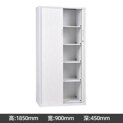 Armário de Arquivo com Porta Tambor de Aço Knock Down com Design Lateral Estreito 1850mm Armário de Escritório Metálico para Organização de Documentos e Arquivos