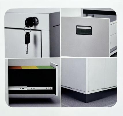 Arquivo de arquivos de aço A4 de 4 gavetas com fechadura para armazenamento de arquivos pendurados FC e organização de documentos de escritório