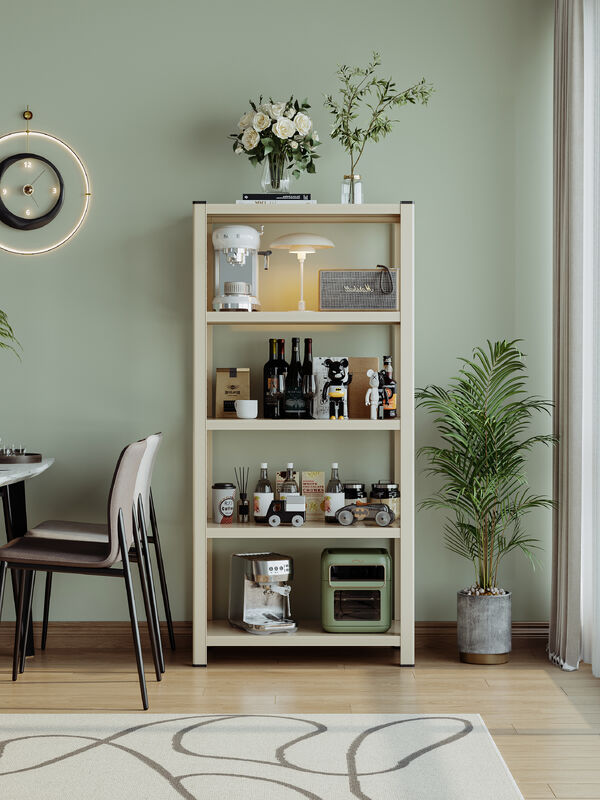 Armário de prateleiras de armazenamento de altura ajustável multicamadas de metal projetado para utilização do espaço com estrutura forte