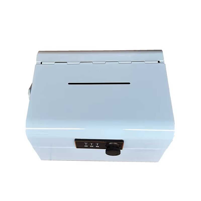 A Storage Iron Box with a Handle for Passwords, a Portable Metal Box for Jewelry and Coins with a Key