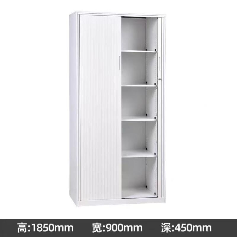 Armário de Arquivo com Porta Tambor de Aço Knock Down com Design Lateral Estreito 1850mm Armário de Escritório Metálico para Organização de Documentos e Arquivos